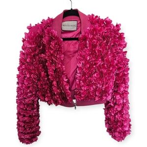 Azalea Wang Pink Textured Women's Blazer